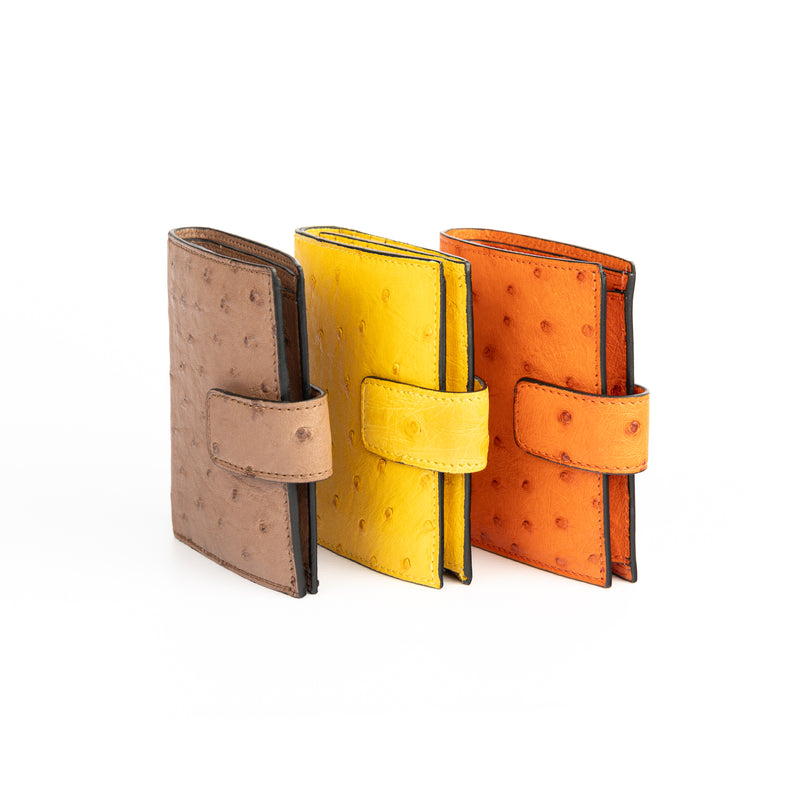 KC Mini Ladies Ostrich Wallet with Tab - Karoo Classics