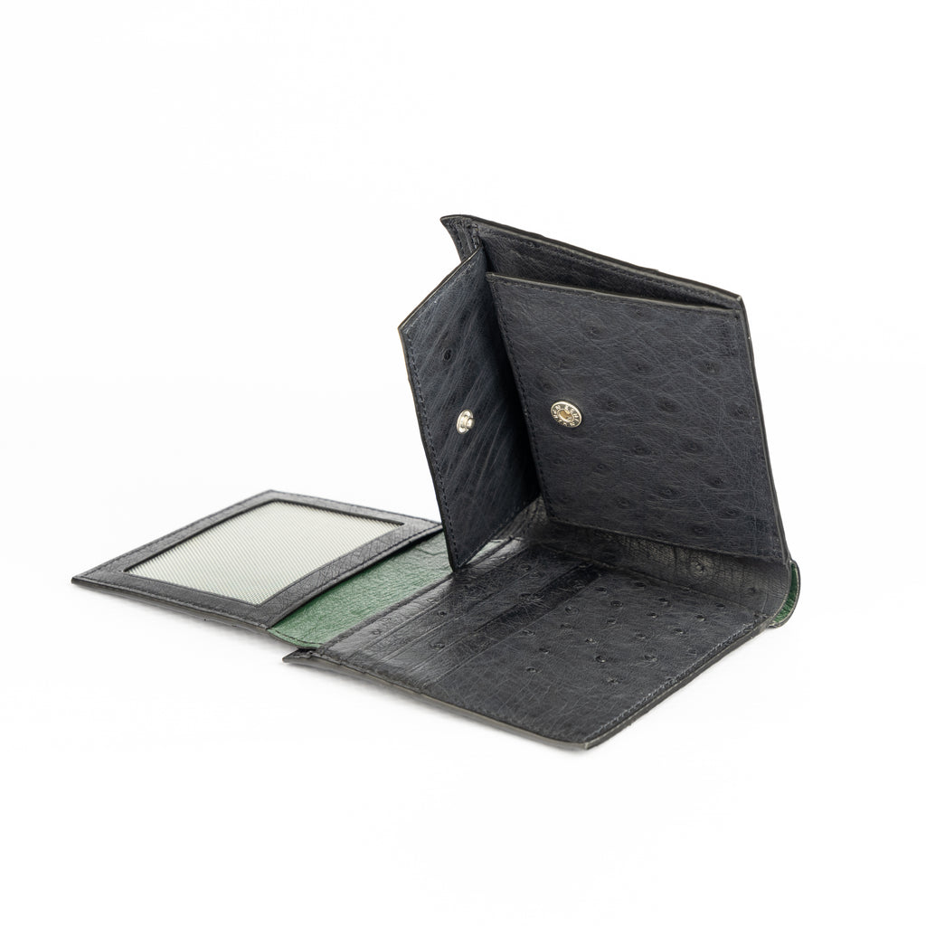 KC C/Card with Flap and Coin Pouch Wallet (Ostrich) - Karoo Classics