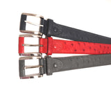 Ostrich Leather Belt 35 MM (Silver Buckle)