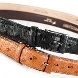 Ostrich Leather Belt 30 MM (Gold Buckle) - Karoo Classics