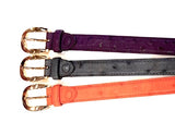 Ostrich Leather Belt 22 MM (Gold Buckle) - Karoo Classics